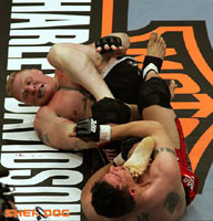 Brock in a leg lock